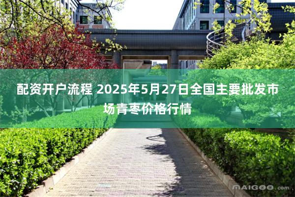 配资开户流程 2025年5月27日全国主要批发市场青枣价格行情