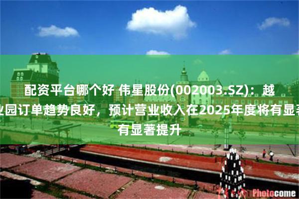 配资平台哪个好 伟星股份(002003.SZ)：越南工业园订单趋势良好，预计营业收入在2025年度将有显著提升